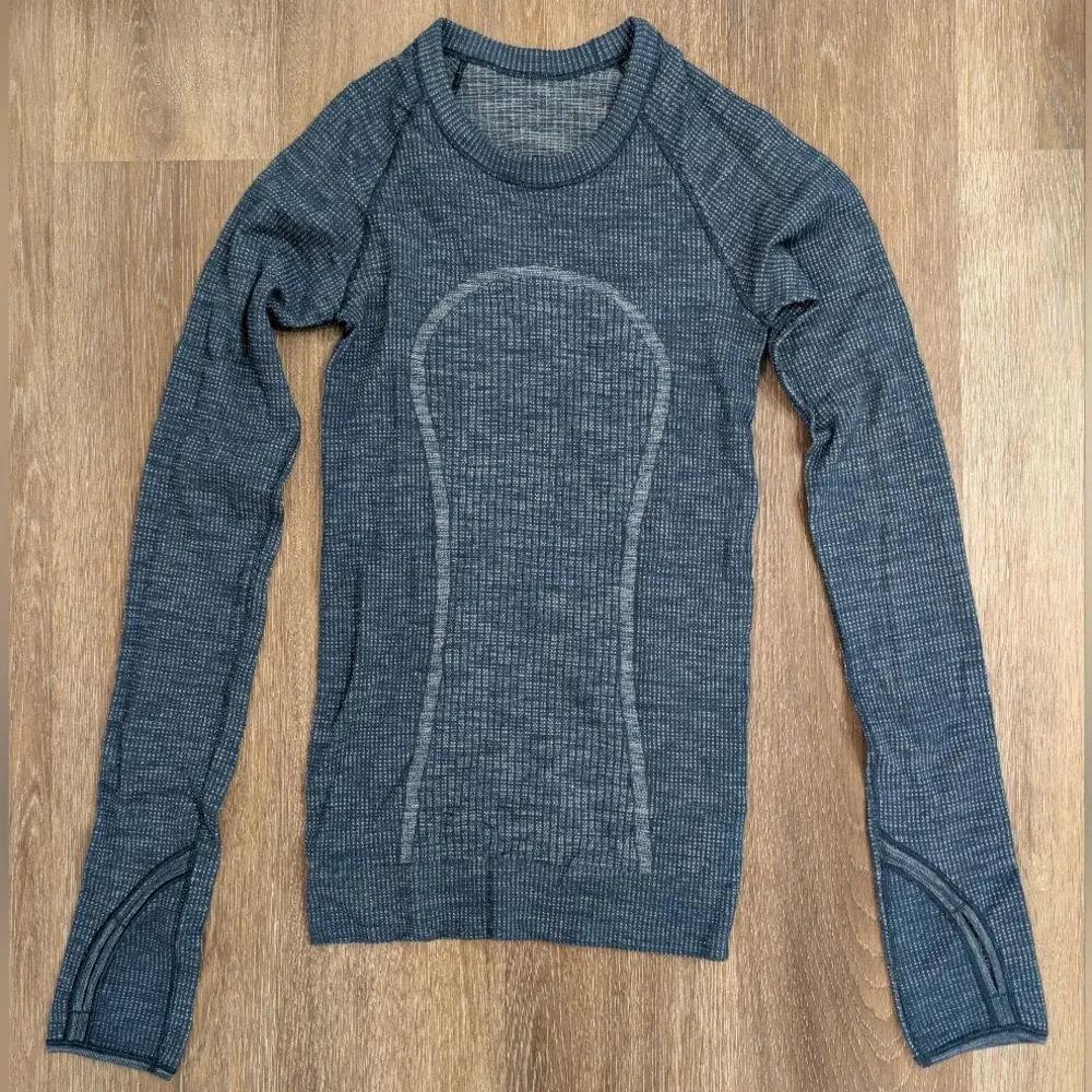 Lululemon Swiftly Wool Pullover Night Diver Blue Size 2